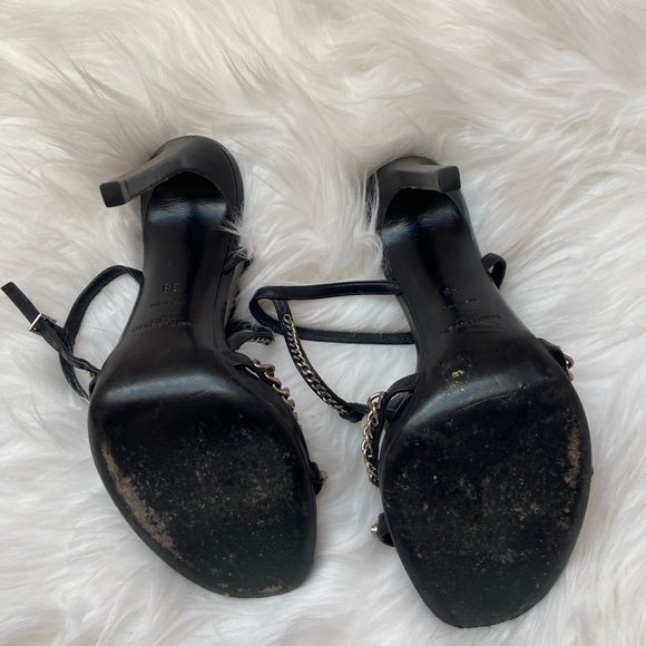 SAINT LAURENT SIGNATURE ALICE PEARL STUDDED HEELS - Picture 9 of 10